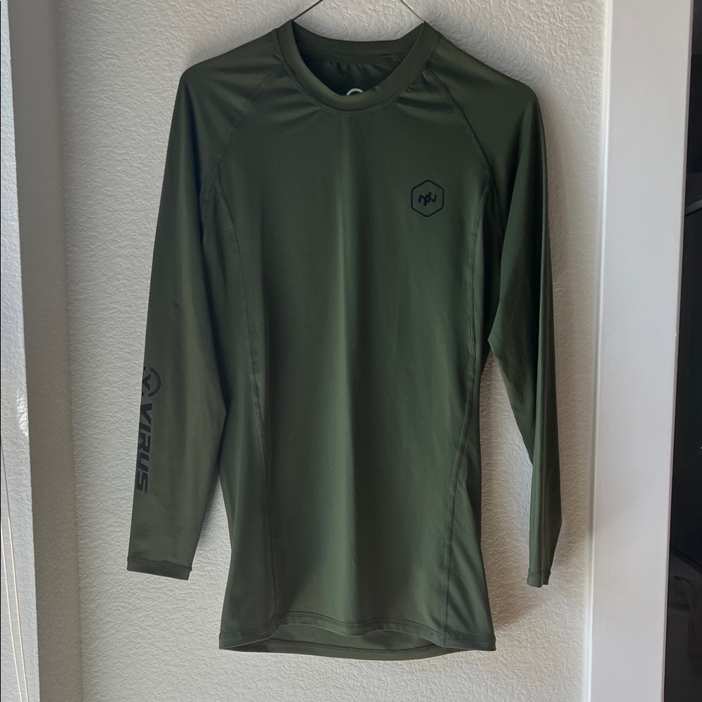 Virus Men's Olive Green Rash Guard